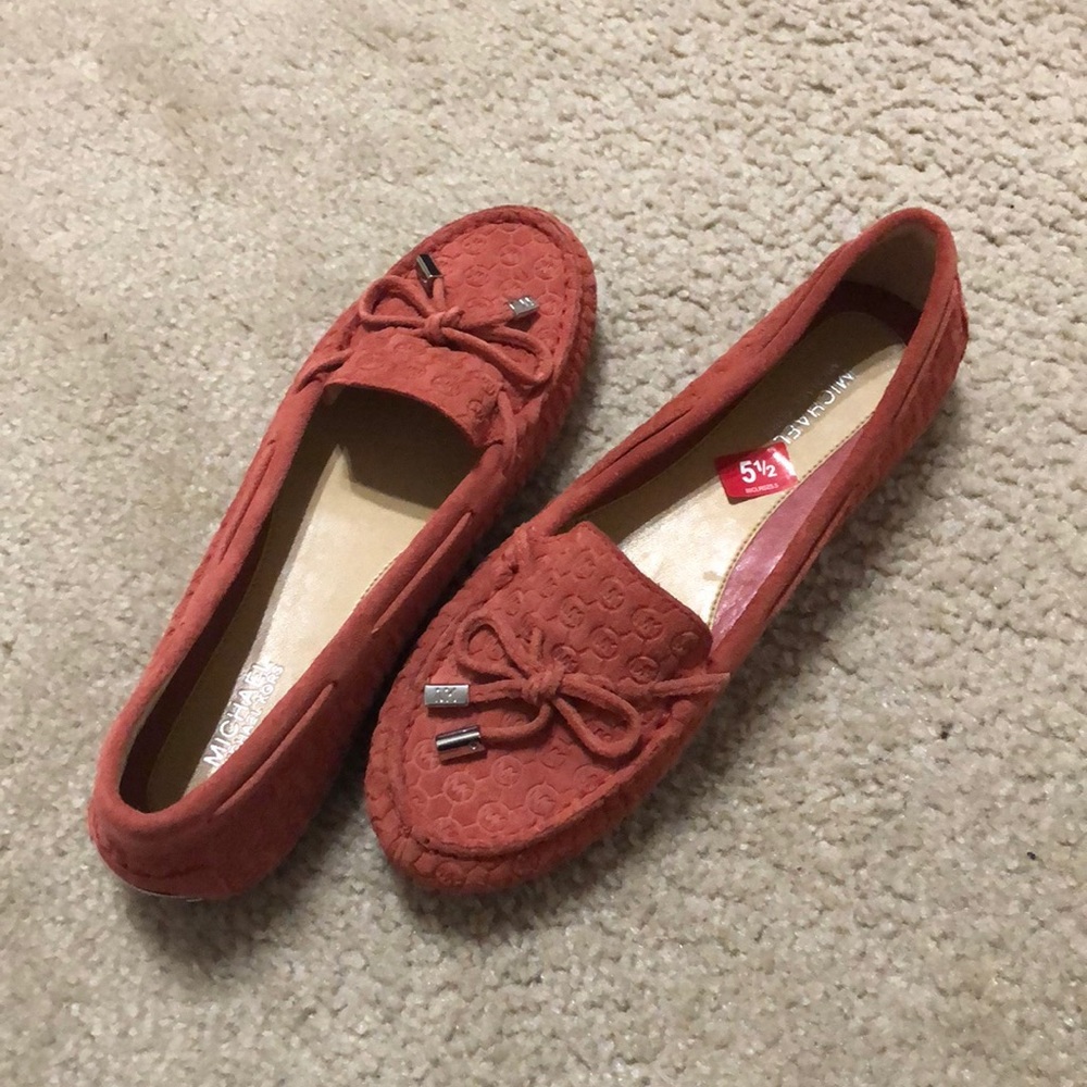Michael Kors Daisy Moccasin Flats Cinnamons Suede